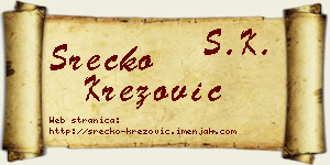 Srećko Krezović vizit kartica